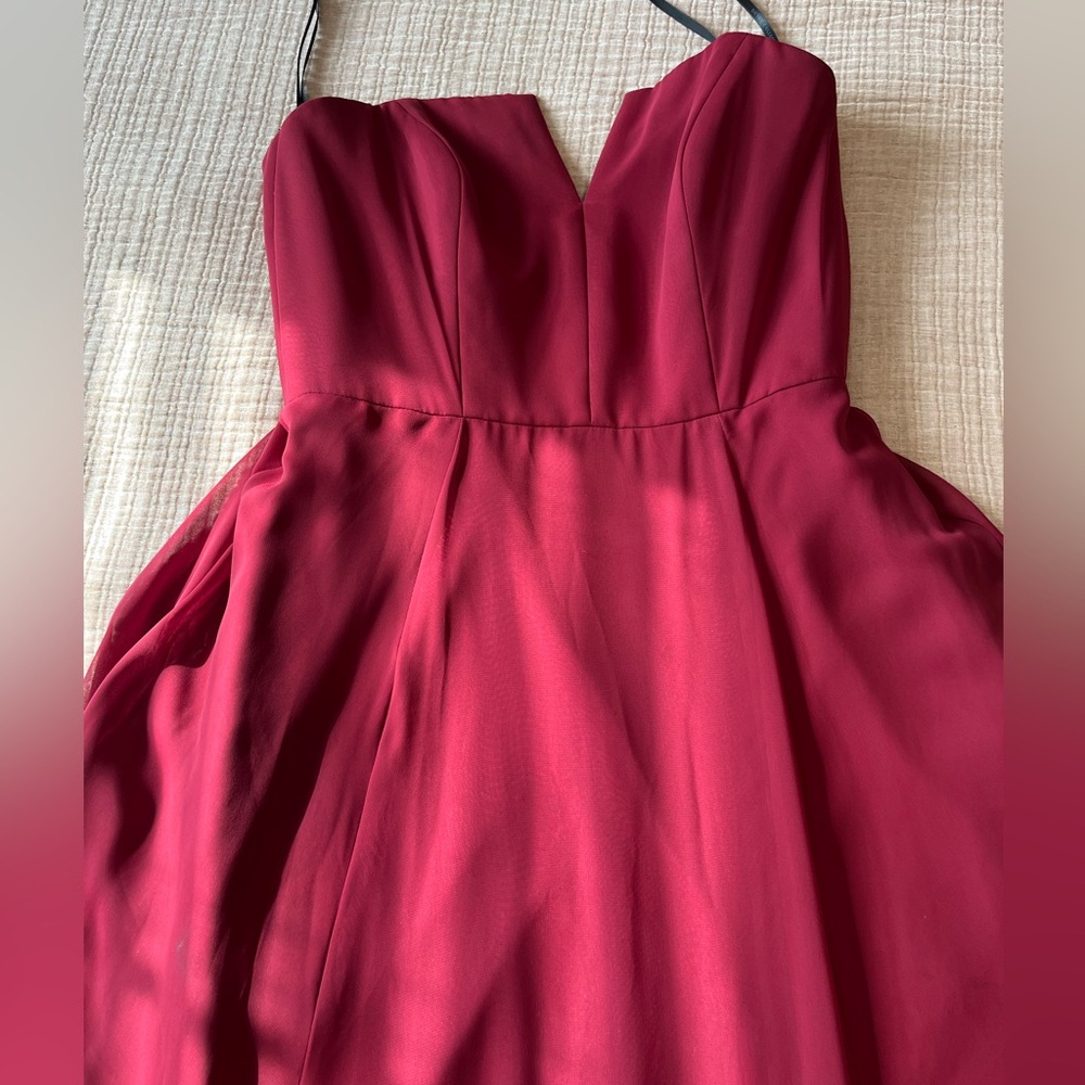 Maroon wine maxi dress - Dessy - used